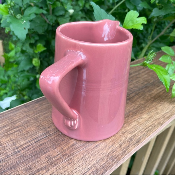 SOLD Vintage Homer Laughlin Harlequin Cream Pitcher Pink Dusty Rose Fiesta Ware - Picture 3 of 12